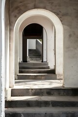 Fototapeta premium Stone Steps Leading to an Archway