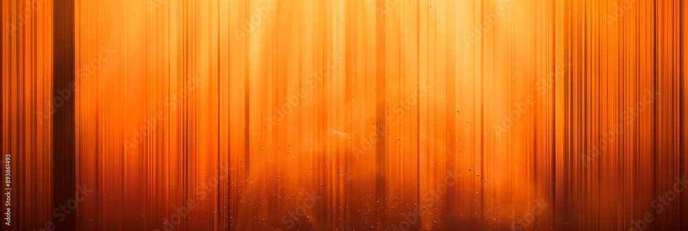 Poster a backdrop featuring vertical orange lines with a gradient, darker at the top and lighter at the bot