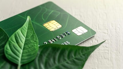 Credit Card Finance eco friendly design element sustainability banking