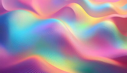 Fototapeta premium Abstract Modern pastel colored holographic background in 80s style. AI generated