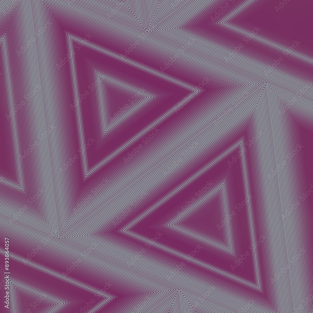 Poster 3d rendering digital illustration of a geometric pattern of triangles