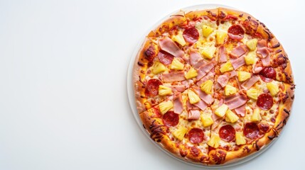 Hawaiian Pizza with Ham and Pineapple