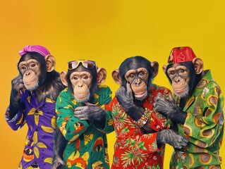 Fototapeta premium Monkey Gang Fashion