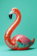 Fototapeta premium Pink Flamingo Inflatable Pool Toy