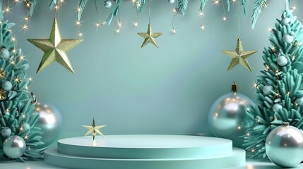 Christmas Decoration with a Turquoise Theme