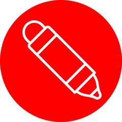 Marker Vector Line White Circle Red