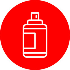 Spray Paint Vector Line White Circle Red