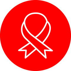 Ribbons Vector Line White Circle Red