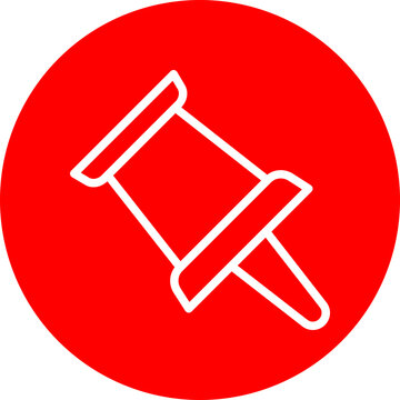 recommend clip art: Push Pin Vector Line White Circle Red