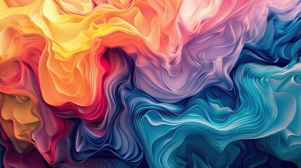 Obraz premium Intricate shapes in vibrant hues with paper textures ideal backdrop