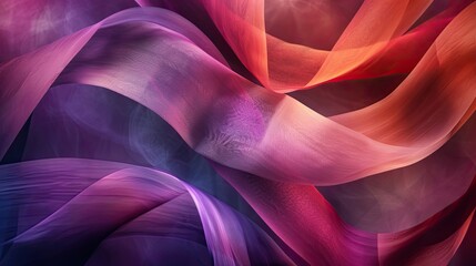 Wallpaper with intertwined ribbon shapes and glowing highlights