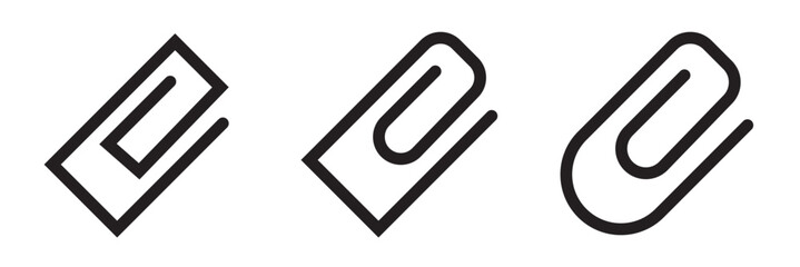 Paper clip icons set. Office Paper Clip sign, Paperclip document vector icon