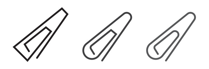Paper clip icons set. Office Paper Clip sign, Paperclip document vector icon