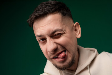 Man Sticking Out Tongue