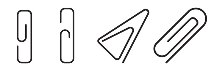 Paperclip icon vector set. Paper clip illustration sign collection. Clip symbol or logo.