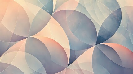 Dynamic retro background with interlocking circles and pastel gradients as wallpaper