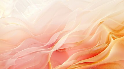 Obraz premium Abstract coral to peach gradient wallpaper with misty shapes
