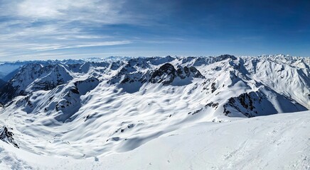 Back country ski tour on the Radüner Rothorn with a view of the Piz Radönt. Ski mountaineering skimo. Davos Klosters Switzerland. High quality photo. High quality photo.