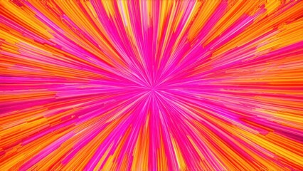 Obraz premium Vibrant abstract image with dynamic extrusion effect creating a burst of color in shades of pink and orange
