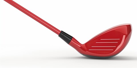 Close-up photo of a golf club isolated against a white background. Space for copy. Golf and leisure concept.