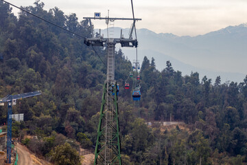 Fototapeta premium cable car on the mountain