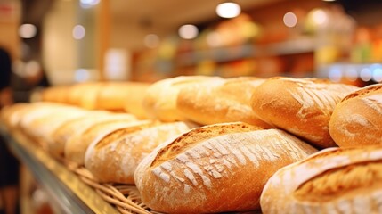 Fresh bakery goods on display