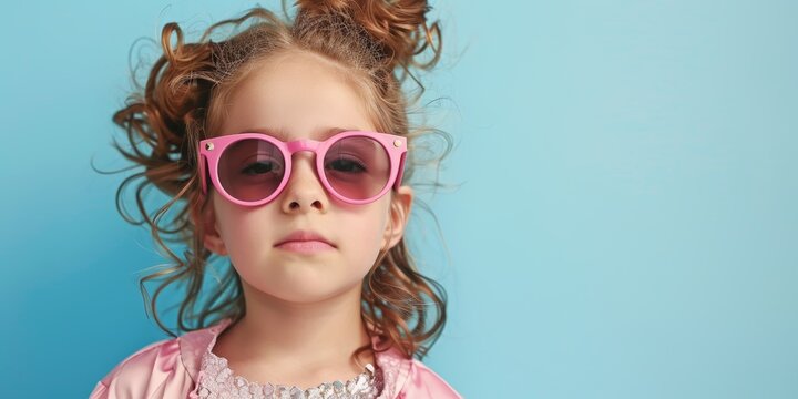 cute gofer with fashion sunglasses studio background shot, with copy space, premium stock