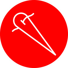 Needles Vector Line White Circle Red