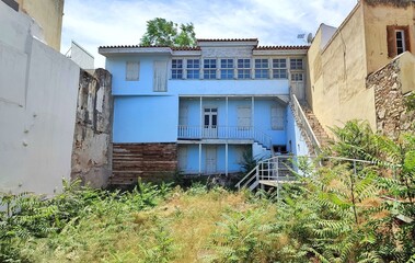 Exterior view of the Kokovikos Mansion on Tripodon Street in Plaka, Athens. It is the house...