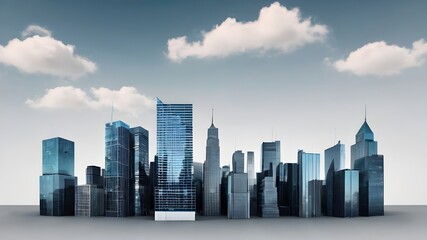 Fototapeta premium skyscrapers in the city on the background