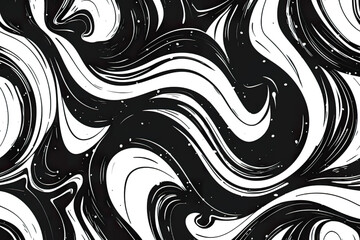 Fototapeta premium A black and white striped pattern with a lot of texture.