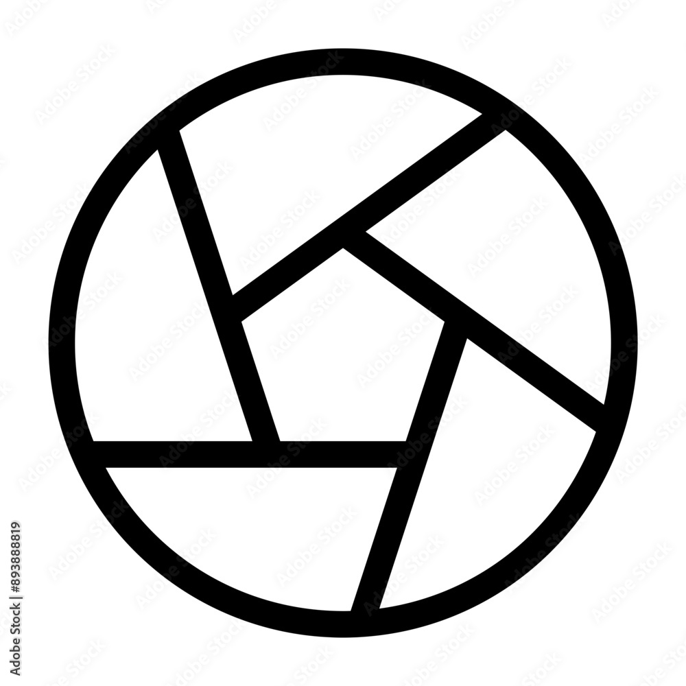 Poster camera shutter aperture icon