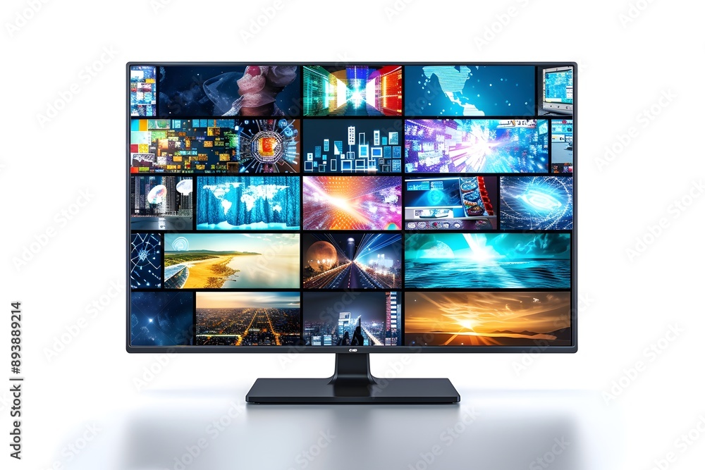 Poster a dynamic display of multimedia content on a modern monitor