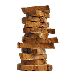 an infinite tower of slices of brown bread