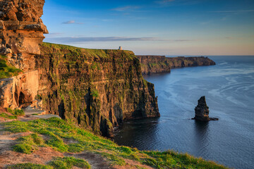 Beautiful scenery of the Cliffs of Moher in County Clare, Ireland.