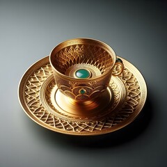 Ornate Golden Tea Cup.

