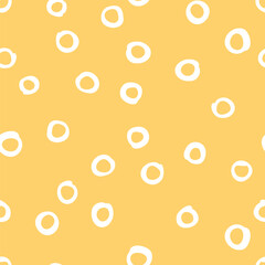Vector seamless pattern with hand drawn circles. Cute design for wallpaper, wrapping, stationery, textile.
