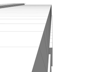 Modern office building on white background vector illustration