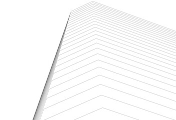 Modern office building on white background vector illustration