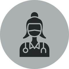 Female Doctor Icon Design