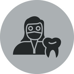 Female Dentist Icon Design