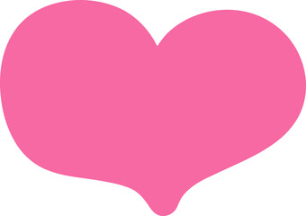 Pink Heart Doodle Illustration 