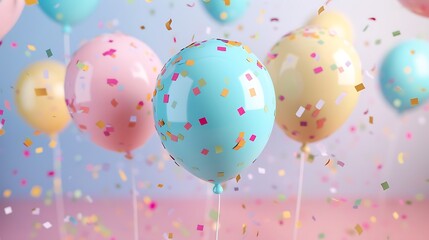 Happy birthday concept background, confetti new year, birthday concept