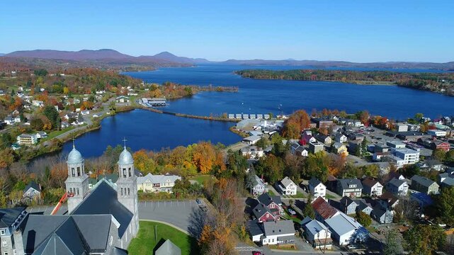 Looking Toward Lake Memphremagog in Newport, Vermont From St Mary's Church