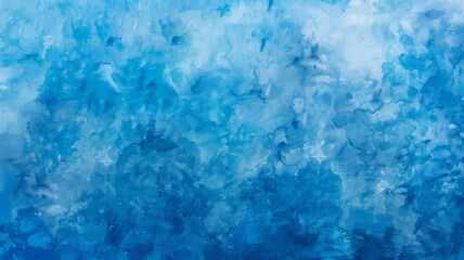 Obraz premium watercolor blue background, a blue background with white clouds. The sky is very clear and the clouds are scattered