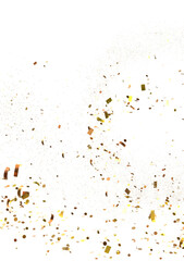 A shower of gold confetti celebrating a special moment