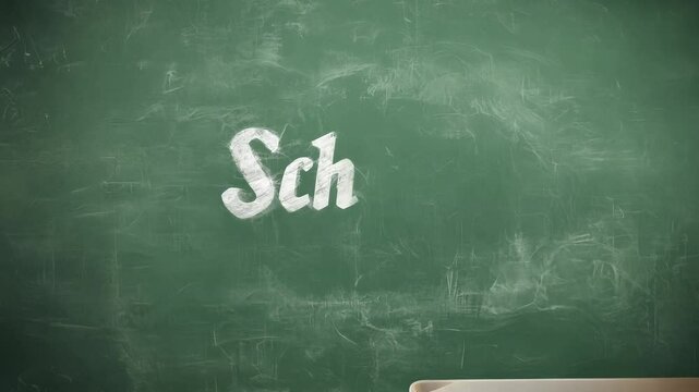 Lively animation of a blackboard with the text 'SCHOOL'. Contrast and dynamics for educational projects
