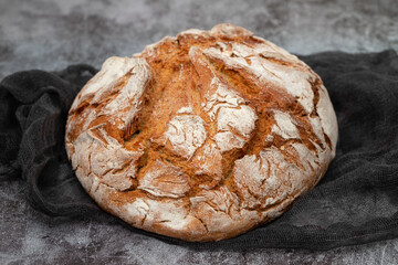 typical corn bread broa on napkin