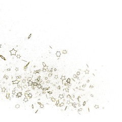 A shower of golden glitter against a black background