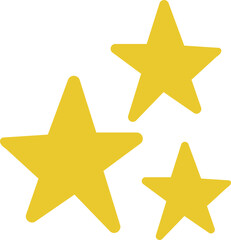 Stars Doodle, Star Hand Drawn Illustration Golden Yellow